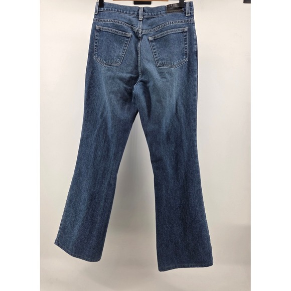 New York & Co NY Jeans Low Rise Flare Tall Womens Size 6 Blue Denim Minimalist - Picture 9 of 10